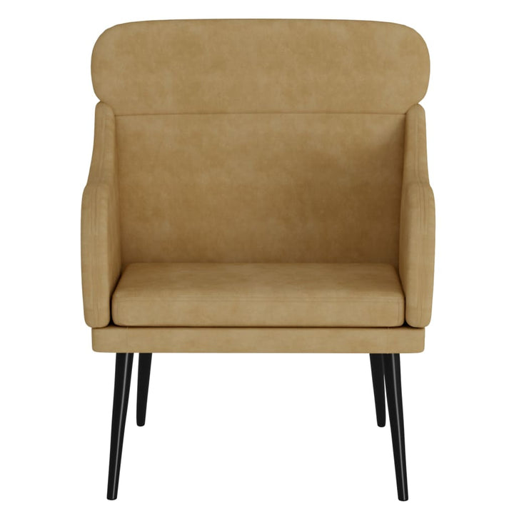 lænestol 63x76x80 cm velour brun