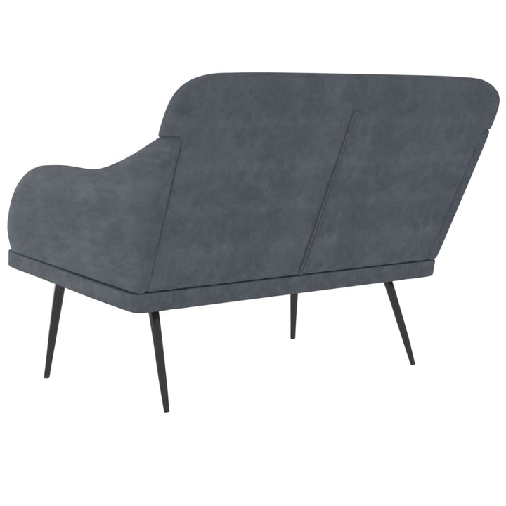 bænk 110x76x80 cm velour mørkegrå