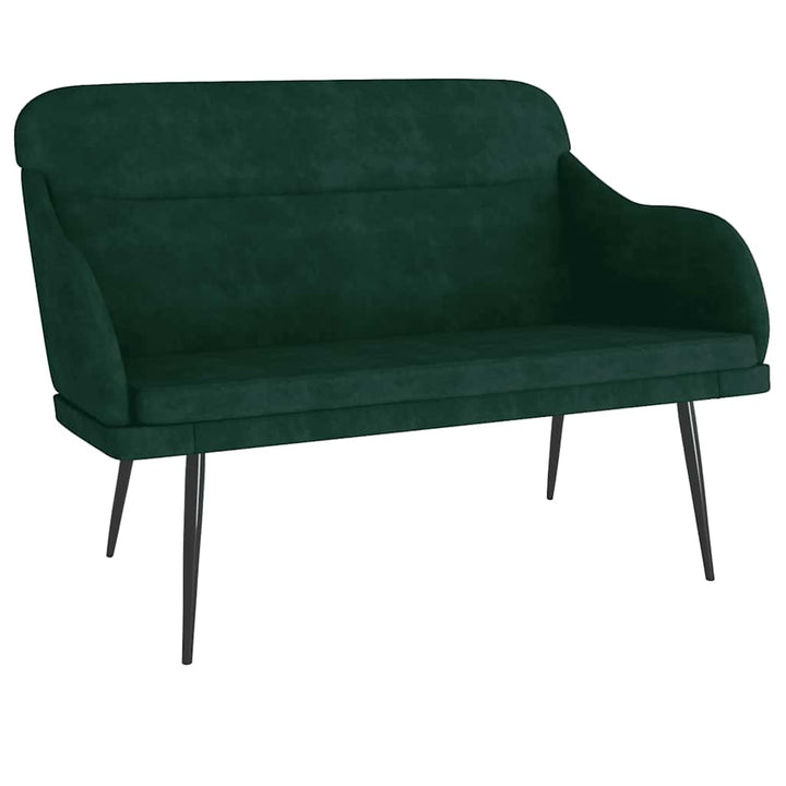 bænk 110x76x80 cm velour Mørkegrøn