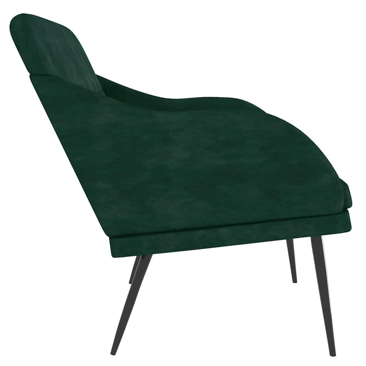 bænk 110x76x80 cm velour Mørkegrøn