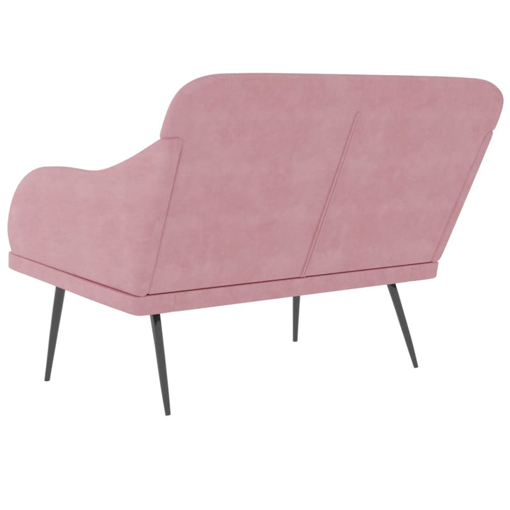 bænk 110x76x80 cm velour Lyserød