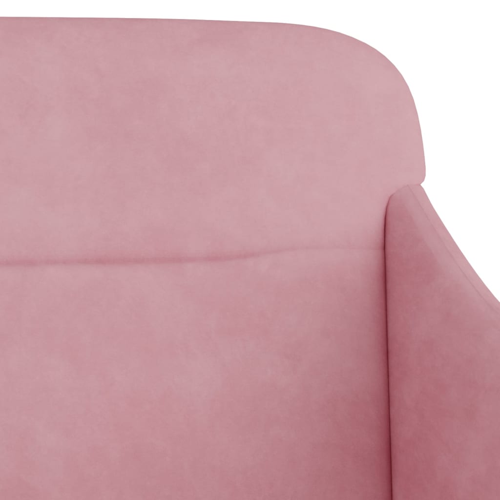 bænk 110x76x80 cm velour Lyserød