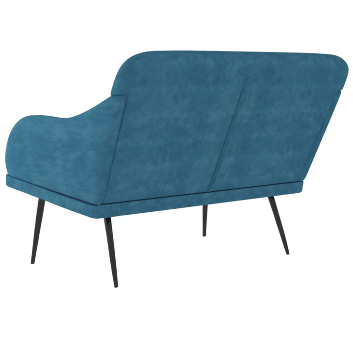 bænk 110x76x80 cm velour blå