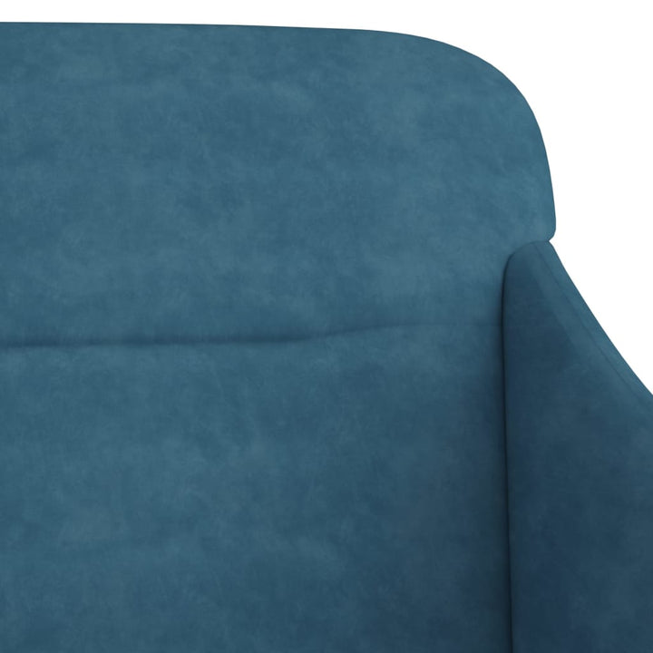 bænk 110x76x80 cm velour blå