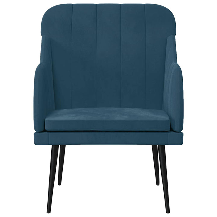 lænestol 63x76x80 cm velour blå