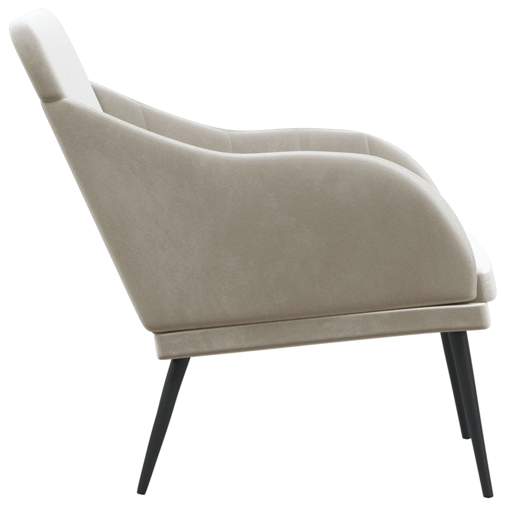 bænk 110x76x80 cm velour lysegrå