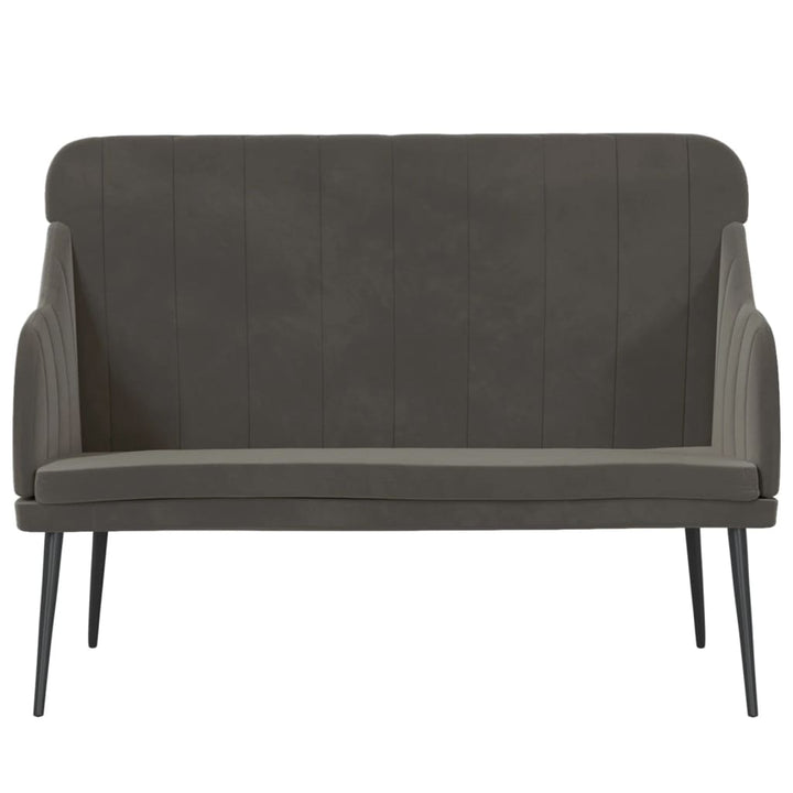 bænk 110x76x80 cm velour mørkegrå