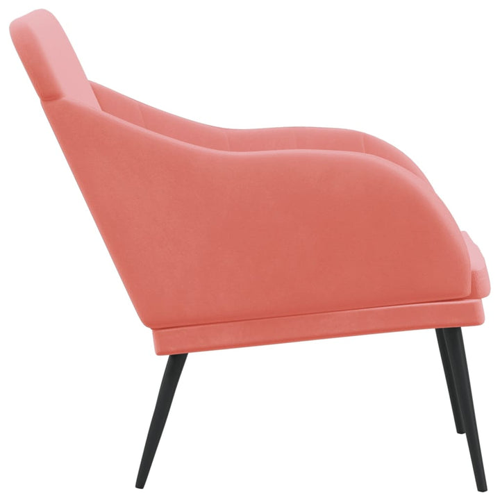 bænk 110x76x80 cm velour Lyserød