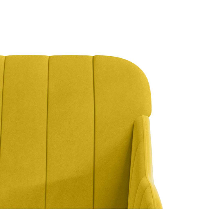 bænk 110x76x80 cm velour gul
