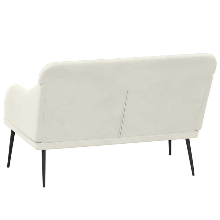 bænk 110x76x80 cm velour cremefarvet