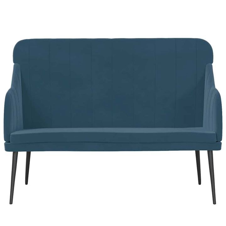 bænk 110x76x80 cm velour blå