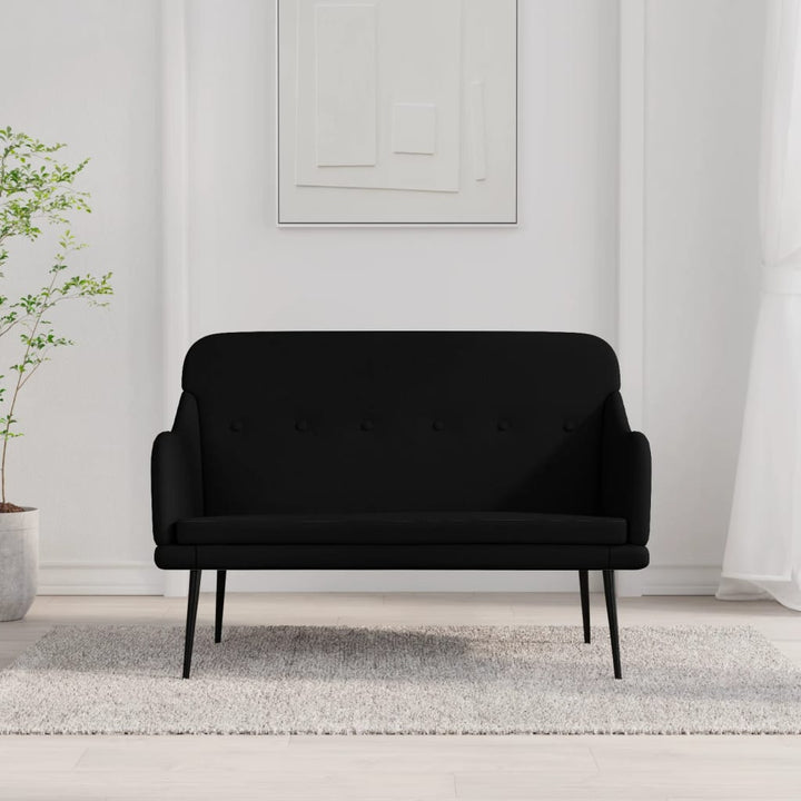 bænk 110x76x80 cm stof sort
