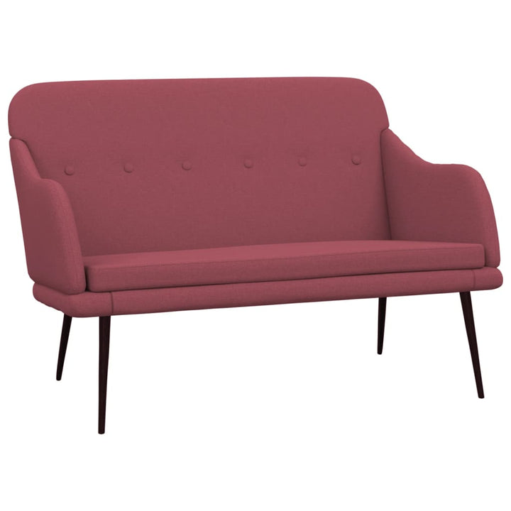 bænk 110x76x80 cm stof vinrød