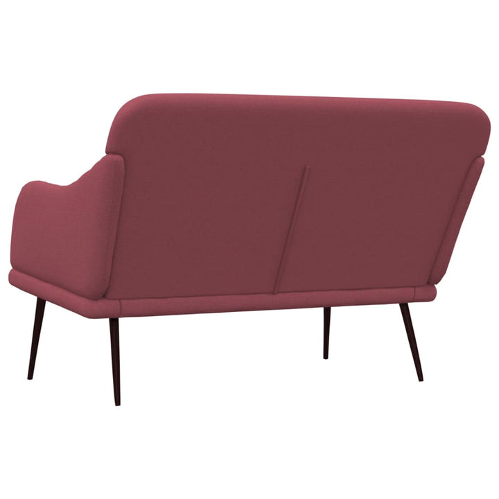 bænk 110x76x80 cm stof vinrød