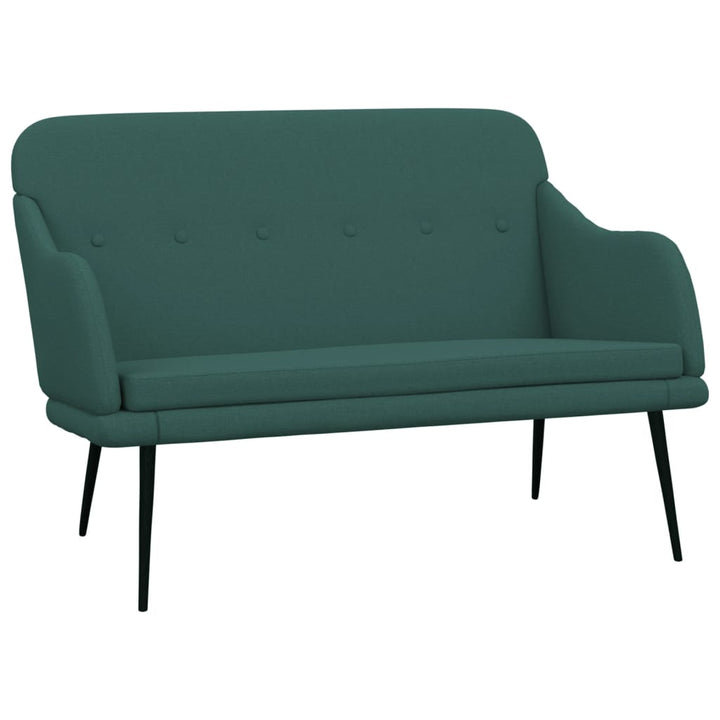 bænk 110x76x80 cm stof mørkegrøn