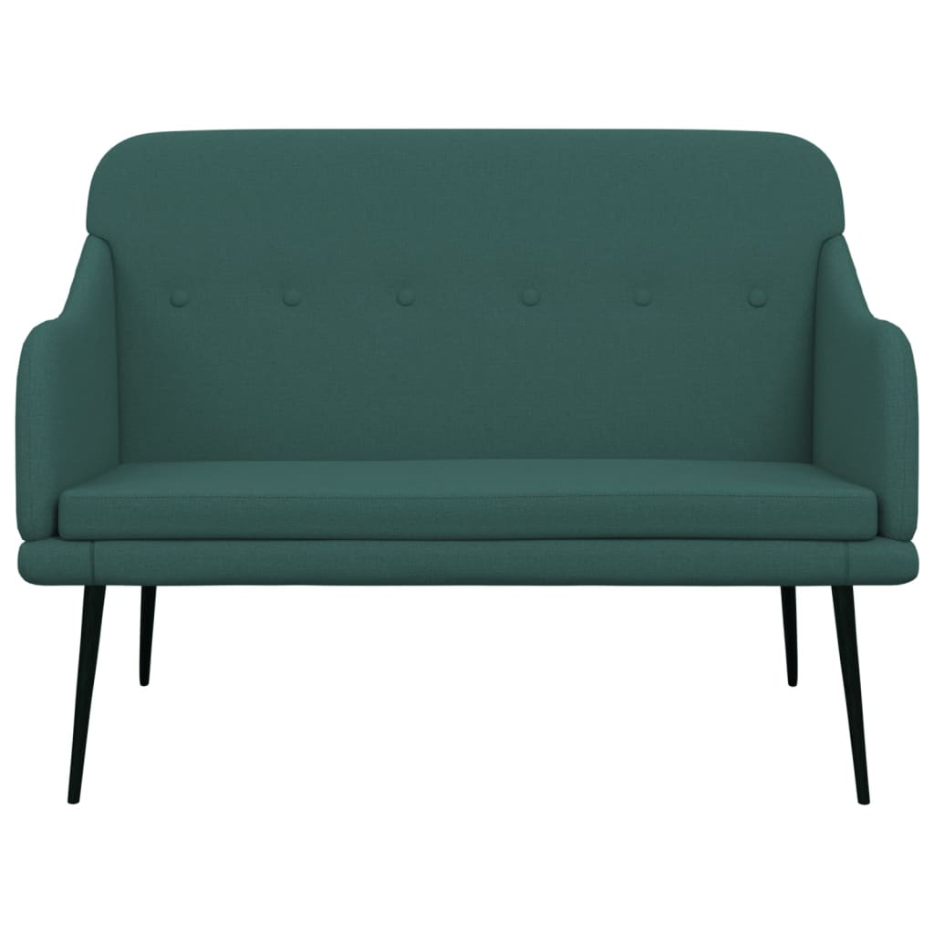 bænk 110x76x80 cm stof mørkegrøn