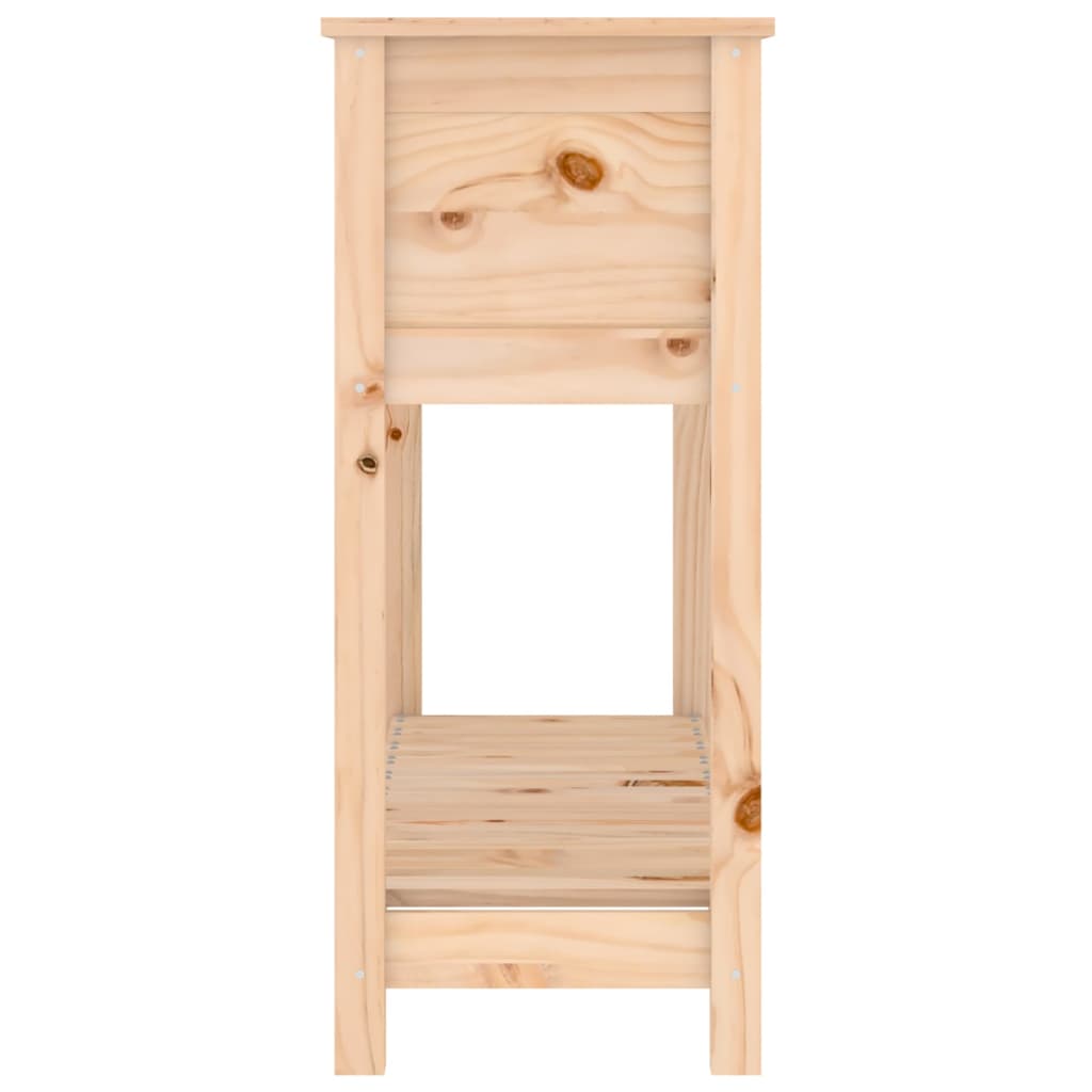 plantekasse med hylde 111,5x34,5x81 cm massivt fyrretræ