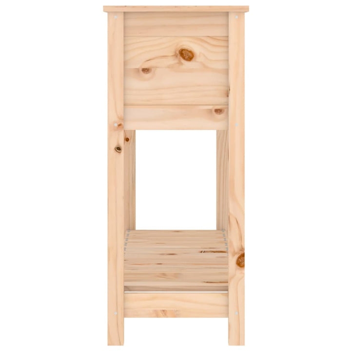 plantekasse med hylde 111,5x34,5x81 cm massivt fyrretræ