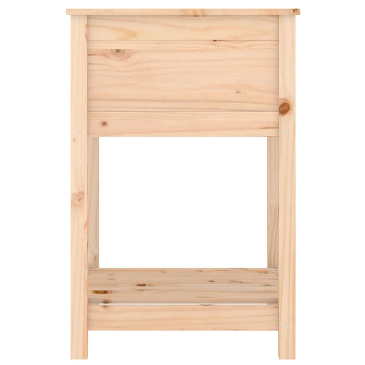plantekasse med hylde 54x54x81 cm massivt fyrretræ