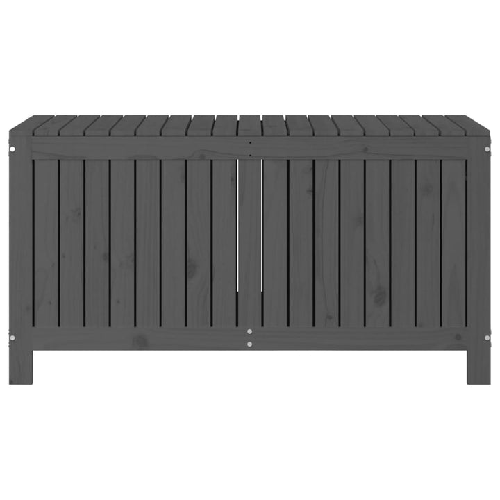 opbevaringskasse til haven 121x55x64 cm massivt fyrretræ grå