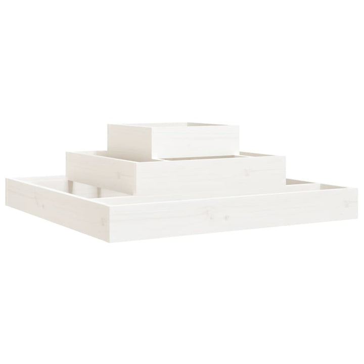 plantekasse 80x80x27 cm massivt fyrretræ hvid