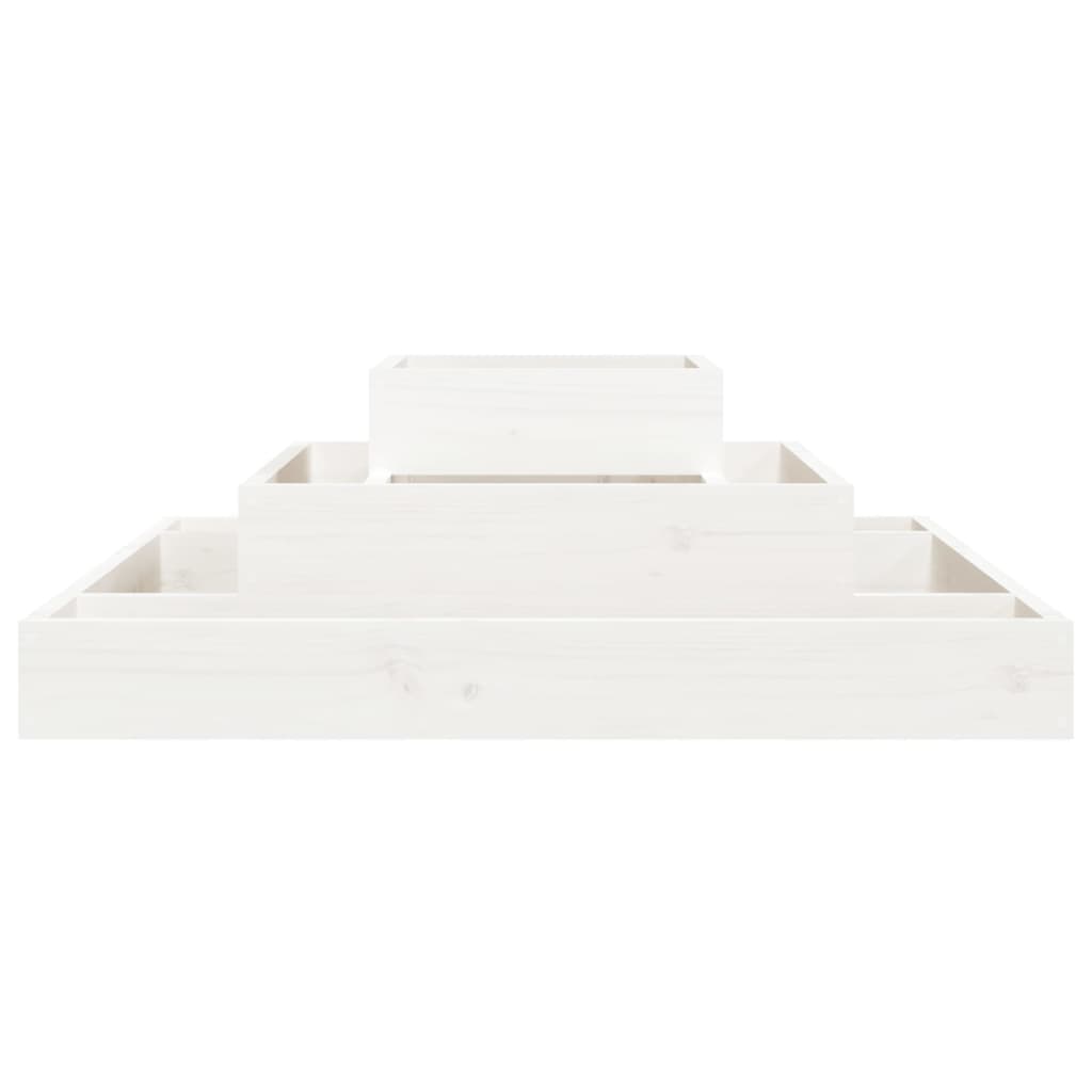 plantekasse 80x80x27 cm massivt fyrretræ hvid