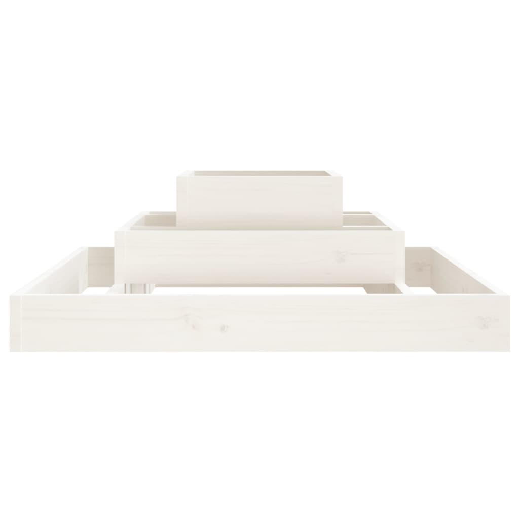 plantekasse 80x80x27 cm massivt fyrretræ hvid