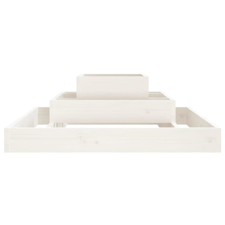 plantekasse 80x80x27 cm massivt fyrretræ hvid