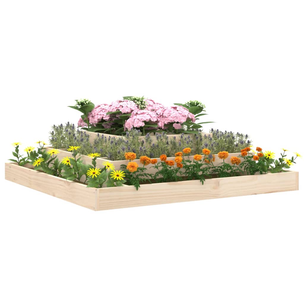 plantekasse 110x110x27 cm massivt fyrretræ