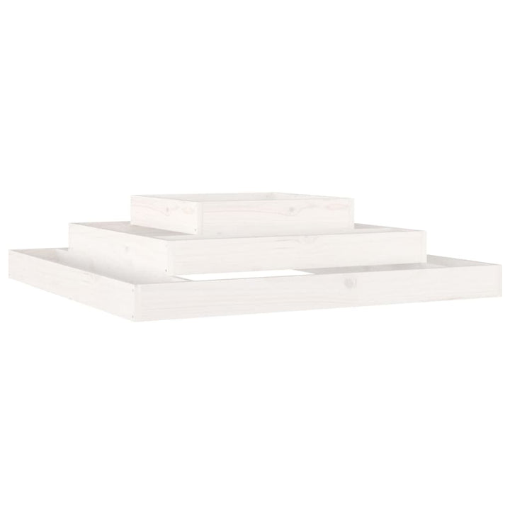 plantekasse 110x110x27 cm massivt fyrretræ hvid