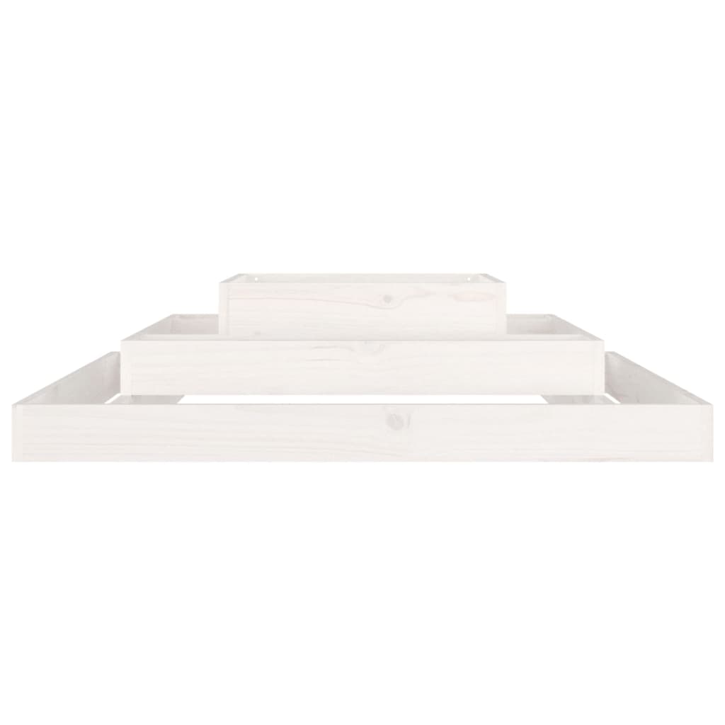 plantekasse 110x110x27 cm massivt fyrretræ hvid