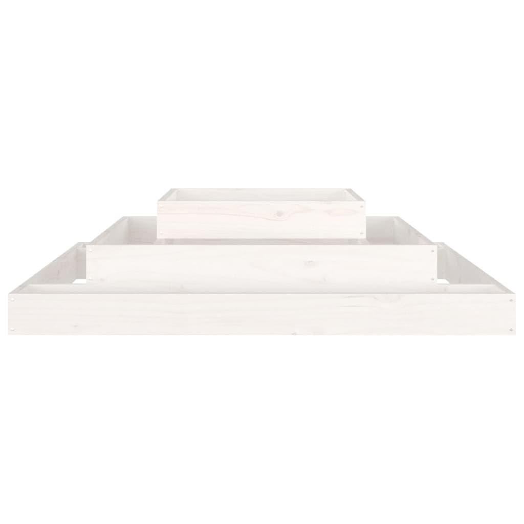 plantekasse 110x110x27 cm massivt fyrretræ hvid
