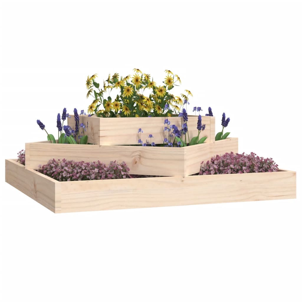 plantekasse 83x83x27 cm massivt fyrretræ