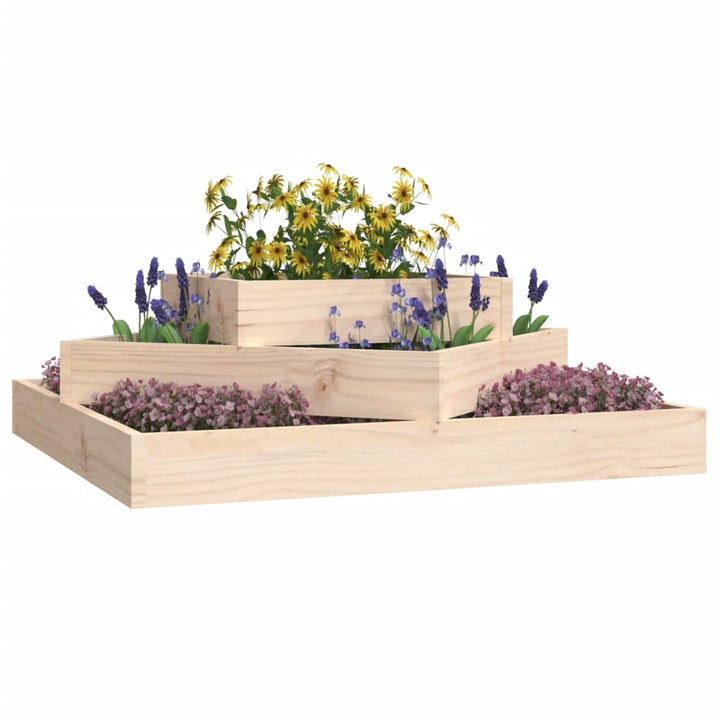 plantekasse 83x83x27 cm massivt fyrretræ