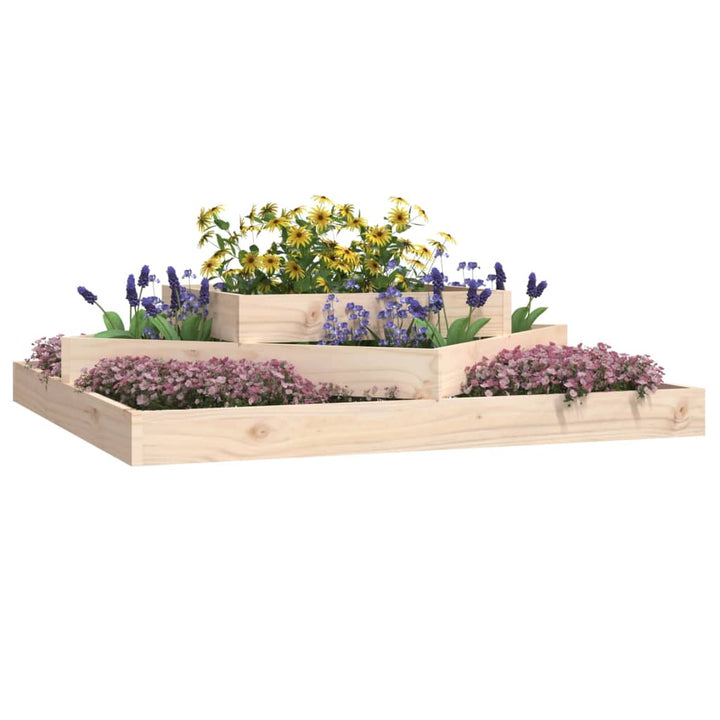 plantekasse 112x112x27 cm massivt fyrretræ