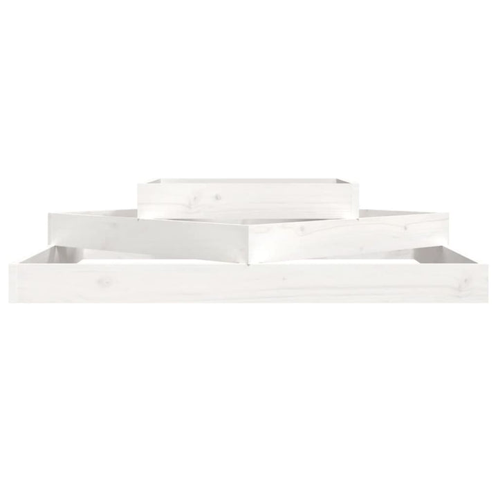 plantekasse 112x112x27 cm massivt fyrretræ hvid