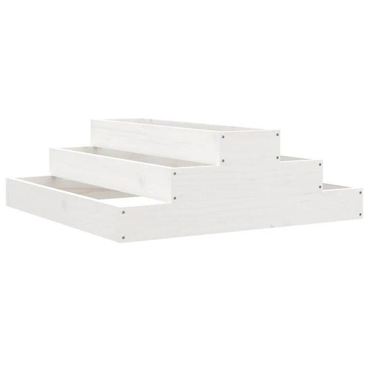 plantekasse 80x80x27 cm massivt fyrretræ hvid