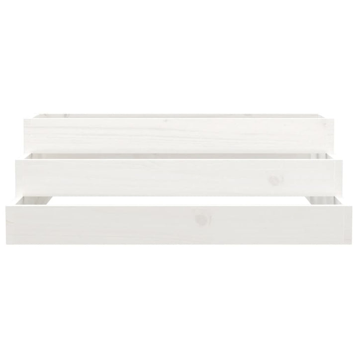 plantekasse 80x80x27 cm massivt fyrretræ hvid
