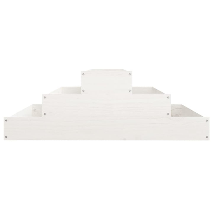 plantekasse 80x80x27 cm massivt fyrretræ hvid