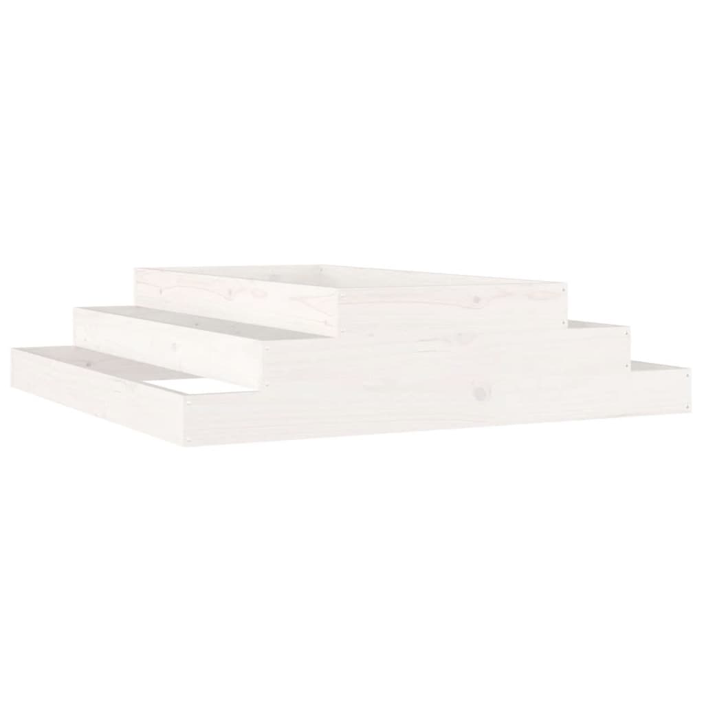 plantekasse 110x110x27 cm massivt fyrretræ hvid