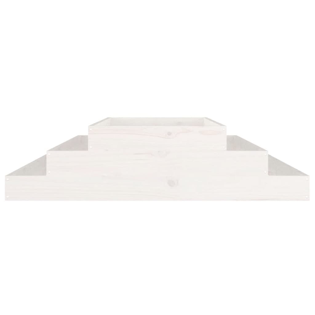 plantekasse 110x110x27 cm massivt fyrretræ hvid