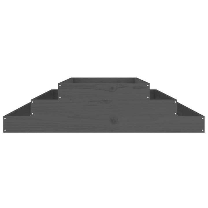 plantekasse 110x110x27 cm massivt fyrretræ grå