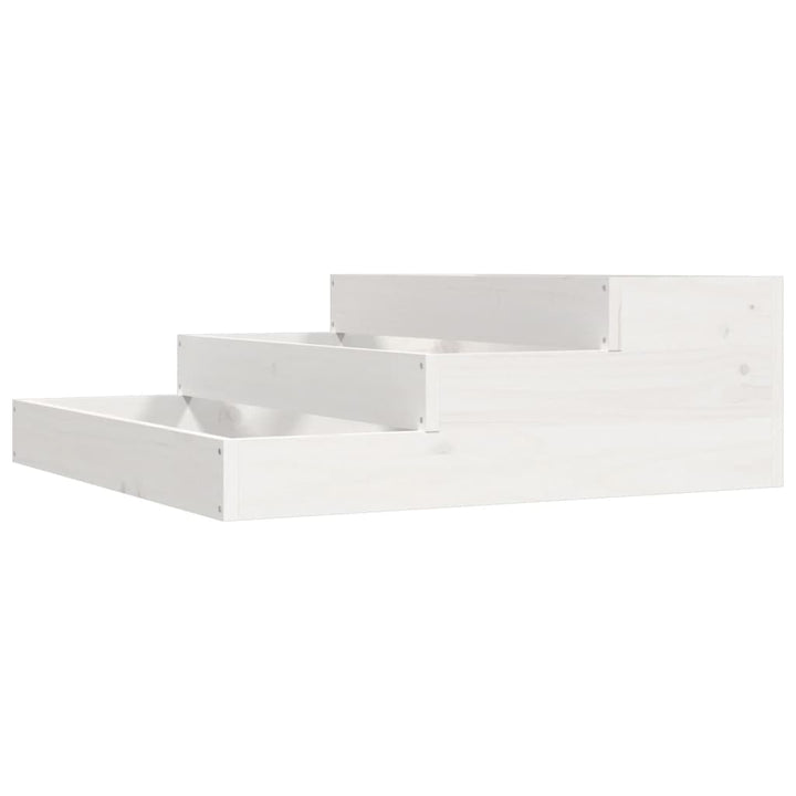 plantekasse 78x78x27 cm massivt fyrretræ hvid