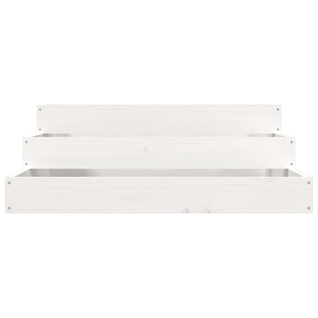 plantekasse 78x78x27 cm massivt fyrretræ hvid
