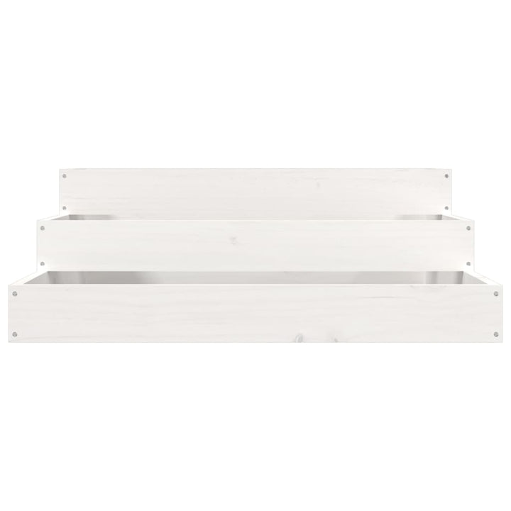 plantekasse 78x78x27 cm massivt fyrretræ hvid