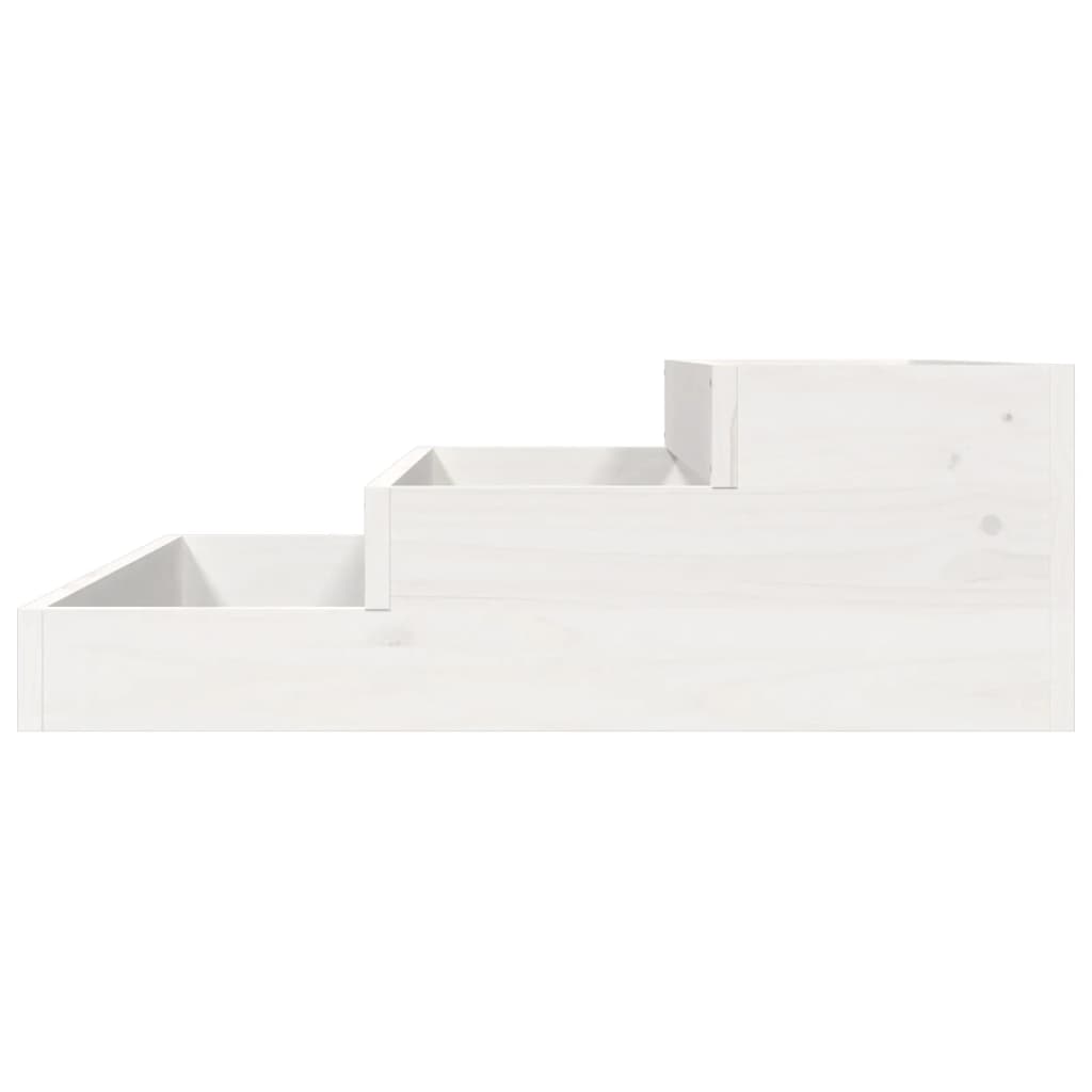 plantekasse 78x78x27 cm massivt fyrretræ hvid