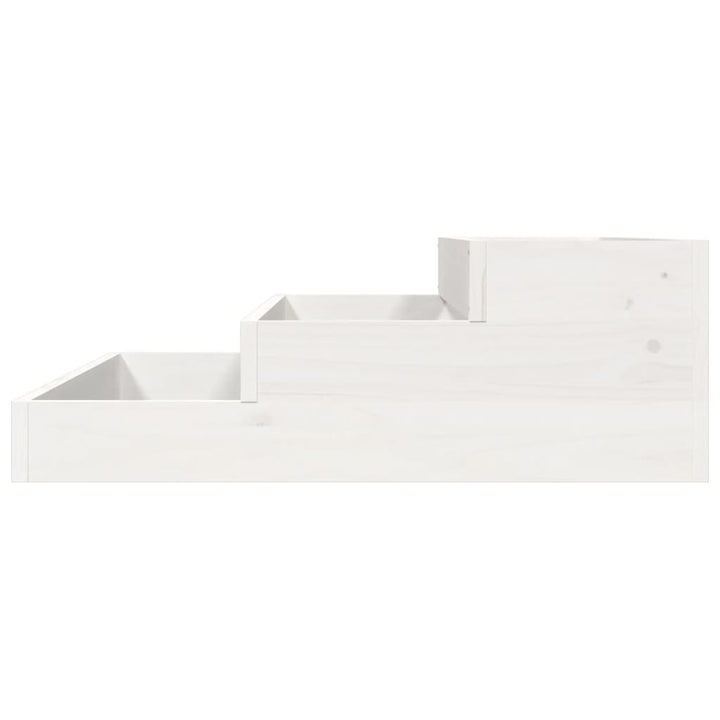 plantekasse 78x78x27 cm massivt fyrretræ hvid