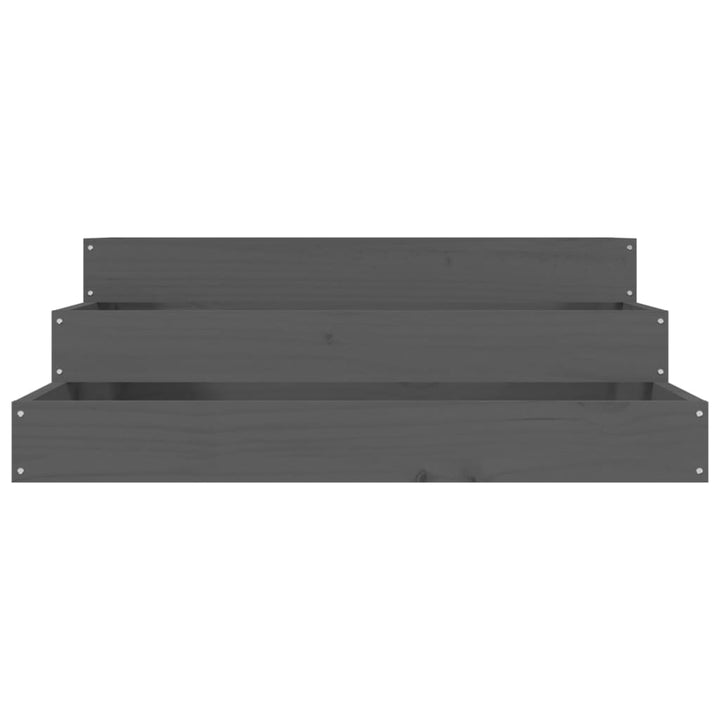 plantekasse 78x78x27 cm massivt fyrretræ grå