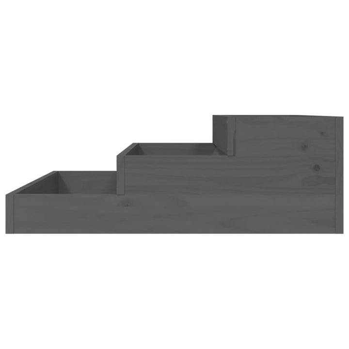 plantekasse 78x78x27 cm massivt fyrretræ grå