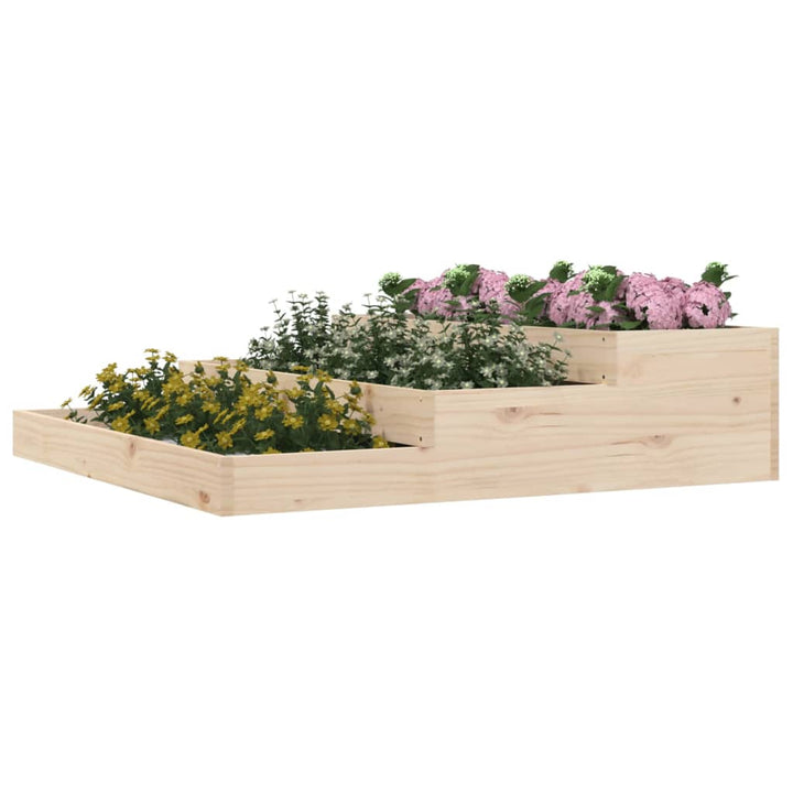 plantekasse 107x107x27 cm massivt fyrretræ
